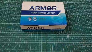 ARMOR Grill Door Lock 7025 02 Lever Mortise Handle Complete with 25 x 70mm Mortise Sash Lock & 60mm Double Key Cylinder