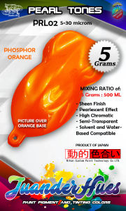 5Grams Phosphor Orange Dynamic Pearl Effect Mica Pigment Powder for Paint Powdercoat Binder PRL02