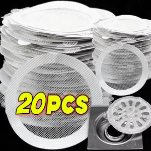 20PCS Disposable Floor Drain Sticker Anti-blocking Filter Screen Hair Catcher Drain Stopper Cover Kitchen Bathroom Accessories