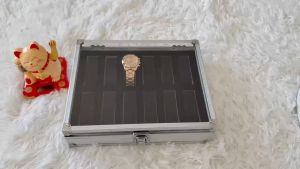 กล่องนาฬิกา 6 12 24 เรือน กรอบอลูมิเนียม Watch Box กล่องใส่นาฬิกา กล่องของขวัญ อลูมิเนียมอัลลอยด์