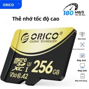 Thẻ Nhớ MicroSDXC UHS-I ORICO V3 256GB Tốc Độ Đọc 180MB/s Tốc Độ Ghi 160MB/s Hỗ Trợ Quay Phim 4K UHD Chuẩn U3 Class10 V30 A2 Dành Cho Máy Bay Không Người Lái