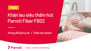 Khăn lau kính siêu thấm hút 40x30cm khăn lau ô tô lau mặt bàn lau bếp và vật dụng gia đình - Parroti Fiber FB03