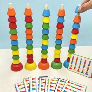 Mengshi Matching Blocks Early Education Toys for Children Color Classification Intelligence Training Toys for Kindergarten