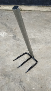 Garpu Taman Gagang Besi Garukan Taman Mini Peralatan Taman dan Kebun