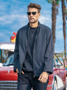 Enjeolon | Diagonal Twill Texture Casual Windproof Jacket