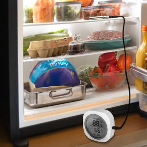 Inkbird IBS-TH1 Plus Bluetooth อูนหภูมิชู้วามชื้นเครื่องบันทึกข้อมูล Logger Monitor Indoor/Outdoor Room Hygrometer เป็นหน้าจอ LCD ขนาดใหญ่ ติดต่อโลหะ Probe และรองรับ IOS และ Android APP เห็นเรือนกระจกการ งอก C/F อ่าน