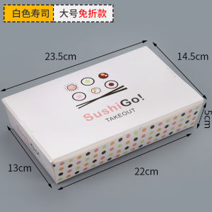 Disposable Sushi Box Japanese Style Salmon Sashimi Box Food Grade Popular Takeaway Commercial Snack Stalls Packaging Box
