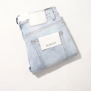 Quần jean nam xuất dư xịn bạc mài nhấn gối jean đẹp co giãn ôm dáng