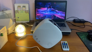 Đèn Nền Thiên Hà V2 Đèn Bầu Trời Sao Kết Hợp Loa Bluetooth Trang trí Phòng Ngủ Phòng Bay