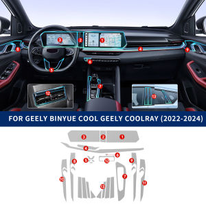 Car Interior TPU Protector Anti-scratch Film For Geely Binyue Cool Geely Coolray 2022-2024 Auto Protective Transparent Stickers