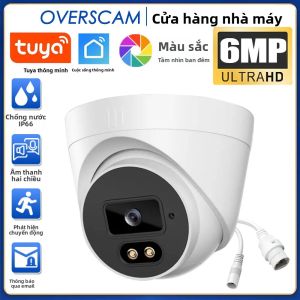 Camera Giám Sát IP POE Thông Minh Tuya 6MP Hình Dạng Dome Tầm Nhìn Ban Đêm Màu Sắc Âm Thanh Hai Chiều Phát Hiện AI CCTV An Ninh Cho NVR Sử Dụng Tại Nhà