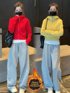 French Design Womens Hoodie & Wide Leg Pants Set