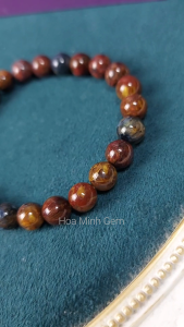 Vòng tay đá Pietersite "Giông Bão" thiên nhiên size 7.9 li hợp mệnh Thủy Mộc | Hoa Minh Gem