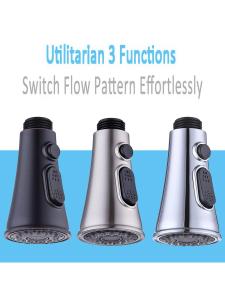 Retractable Button Switchable Water-Saving Handheld Faucet Head