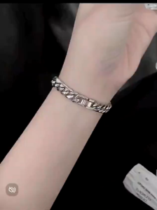 Gelang pria rantai baja stenlis 100% anti karat/anti luntur