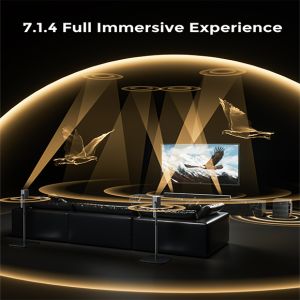 ULTIMEA Skywave X70 7.1.4ch ซาวด์บาร์ Dolby Atmos ซาวด์บาร์พร้อมซับวูฟเฟอร์ 360 ° เอฟเฟกต์เสียงท้องฟ้า เสียงรอบทิศทาง 980W