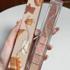 Peripera PERIPERA Ruler Eye Shadow Plate Siberian Hazelnut 13 Matte Daily Earth Color Pearlescent Glitter Female Genuine Goods