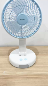 YEELITE 2-in-1 Portable Desk Fan with LED Light and Rechargeable Function Multifunctional Oscillating Blade USB/AC Power Supply