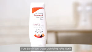 Health Sutra Deep Cleansing Facewash Luminous Glow - Enriched with Squalene & Glycolic Acid for Smooth and Glowing Skin - 100 ml
