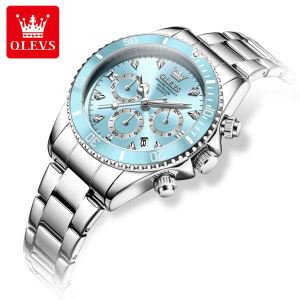 OLEVS luxury watch for women waterproof multifunctional green waterghost chronograph watch