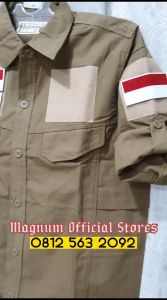 Logo PSI Kemeja Tactical S - 5XL BONUS FREE 5 Emblem Patch Prepet Perekat Velkro PDL Army