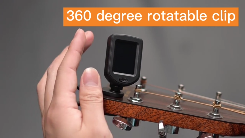 Layar LCD Penyetem Gitar Bass Biola Ukulele Penyetem Gitar Clip On Penyetem Gitar untuk Mode Penyetelan Kromatik Gitar / Bass / Biola / Ukulele