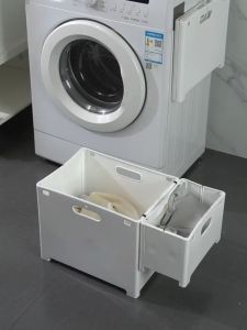 Foldable Basket With Handles -Foldable Plastic Laundry Hamper Wall Mount - Portable Dirty Clothes Baskets Square - Space Saving Bathroom Storage Organizer Bin