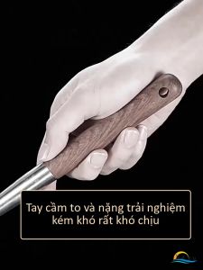 Muôi Múc Canh Xẻng Chiên Xào Inox 304 SSGP Dụng Cụ Nấu Ăn Chuyên Nghiệp Cán Dài Chống Nóng Cầm Thoải Mái Không Mỏi Tay An Toàn