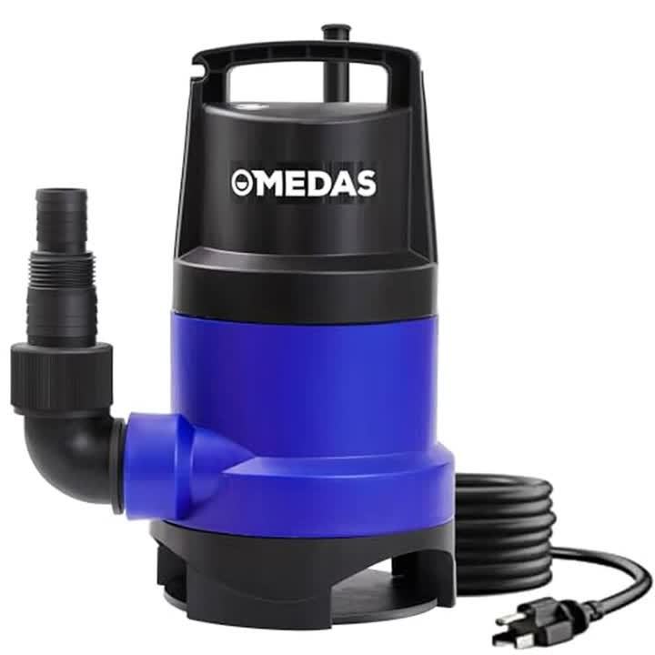1HP submersible pump 3434gph clean/dirty water portable utility pump 16