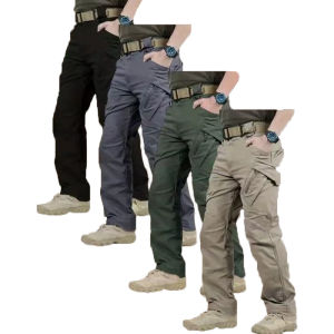 Mens Spring Autumn City Cargo Pants Hiking Camping Softshell Elastic Climbing Casual Warm Tactical Military Combat Trousers