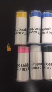 100pcs Dental Micro Brush Micro Aplicator Stik Kuas eyelash extension tato micro aplikator micro brush bud