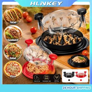 【Local Delivery】2Pcs Chicken Shredder Machine Meat Pulled Pork Beef Hand Rotating Grinder Kitchen Tool BPA Free Food Grade Shredding Separation For Home Cooking BBQ HLINKEY