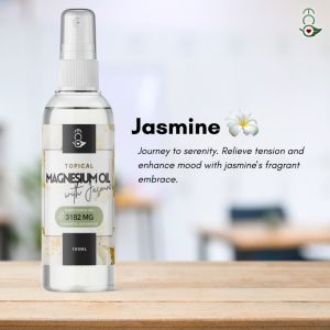 JASMINE Nature Infused Magnesium Oils for Pain Sleep & Stress Sore Muscles Cramps Magnesium
