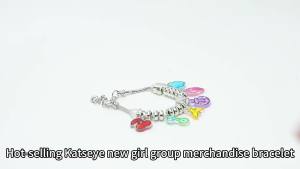 Cartoon Katseye Girl Bracelet Conch Cherry Key Boat Anchor Female Idol Group Element DIY Bangle Fans Cosplay Props Bracelet