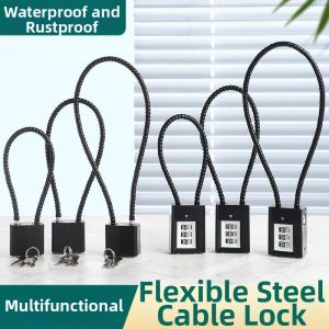 Bike Helmet Lock Motor Password Lock Cabinet Steel Cable Lock Fine Chain Lock
