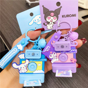 Authentic Sanrio Cartoon Clow M Cinnamoroll Babycinnamoroll Camera Polaroid Keychain Small Pendant Couple Backpack Hanging Ornament