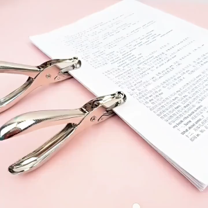 6MM Metal Single Hole Metal Punch 1 Hole Paper Puncher Machine 6mm Diameter 8 Sheets Capacity 17mm Throat Depth  for DIY Scrapbooking & Cards Stationery