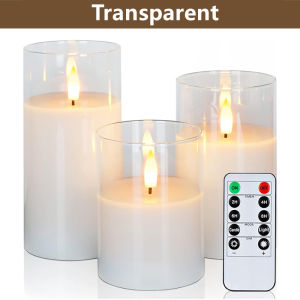 Flameless LED Candle Light Creative Wishing Decorative Column Candle Fake Plastic Battery Powered Home Wedding