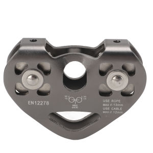 Aluminum Pulley Zipline Swivel Pulley Rock Climbing Aluminum with Tandem Speed Double Trolley for Mountaineering Swivel Pulley