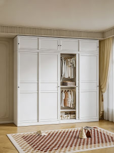 Home Simple Modern Storage Steel Sliding Door Wardrobe