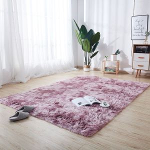 VIKAMA Nordic Simple Silk And Wool Carpet Bedroom Girls Ins Style Bedside Blanket Small Area Full Coverage Home Decoration