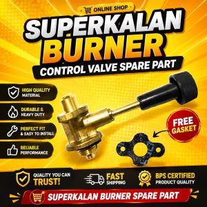 Superkalan Control Valve Spare Part for Gas Stoves - High Quality Material Durable & Heavy Duty Perfect Fit & Easy Install Reliable Performance Free Gasket