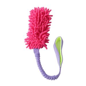 Durable Dog Toys for Aggressive Chewers - Soft Plush Pulling Rope Chew Toy with Sturdy Handle Interactive Teeth Cleaning Toy