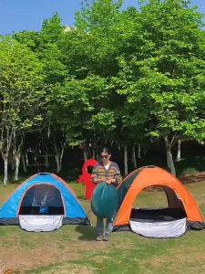 Camping tent Outdoor waterproof Sun protection automatic tent 2/4/6/8 Person Dome Camping Tent (Multicolor)
