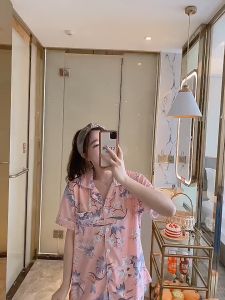 Piyama Kancing Depan Set 3 in 1 Baju Tidur Wanita Kemeja Satu Baju Dua Celana