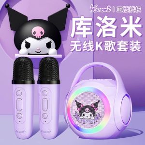 Sanrio Collaborative Bluetooth Speaker Microphone Integrated Machine Girl Karaoke Singing Childrens Gift Double Speaker Type-C
