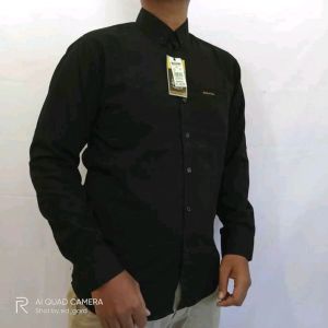 Harga Promo /Kemeja Pria Lengan Panjang Hitam/ Kemeja Formal Panjang