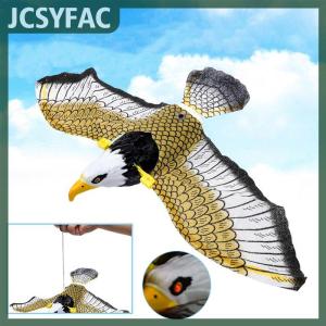 JCSYFAC 1Pc Luminous Bird Repellent Hanging Eagle with Music Flying Bird Scarer Garden