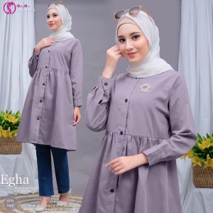 Atasan Muslimah Tunik Wanita Egha Bahan Supernova Fashion Basic Baju Kerja Kantor