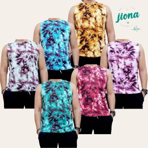 SET OF 3 TIE DYE MUSCLE TEE MEN